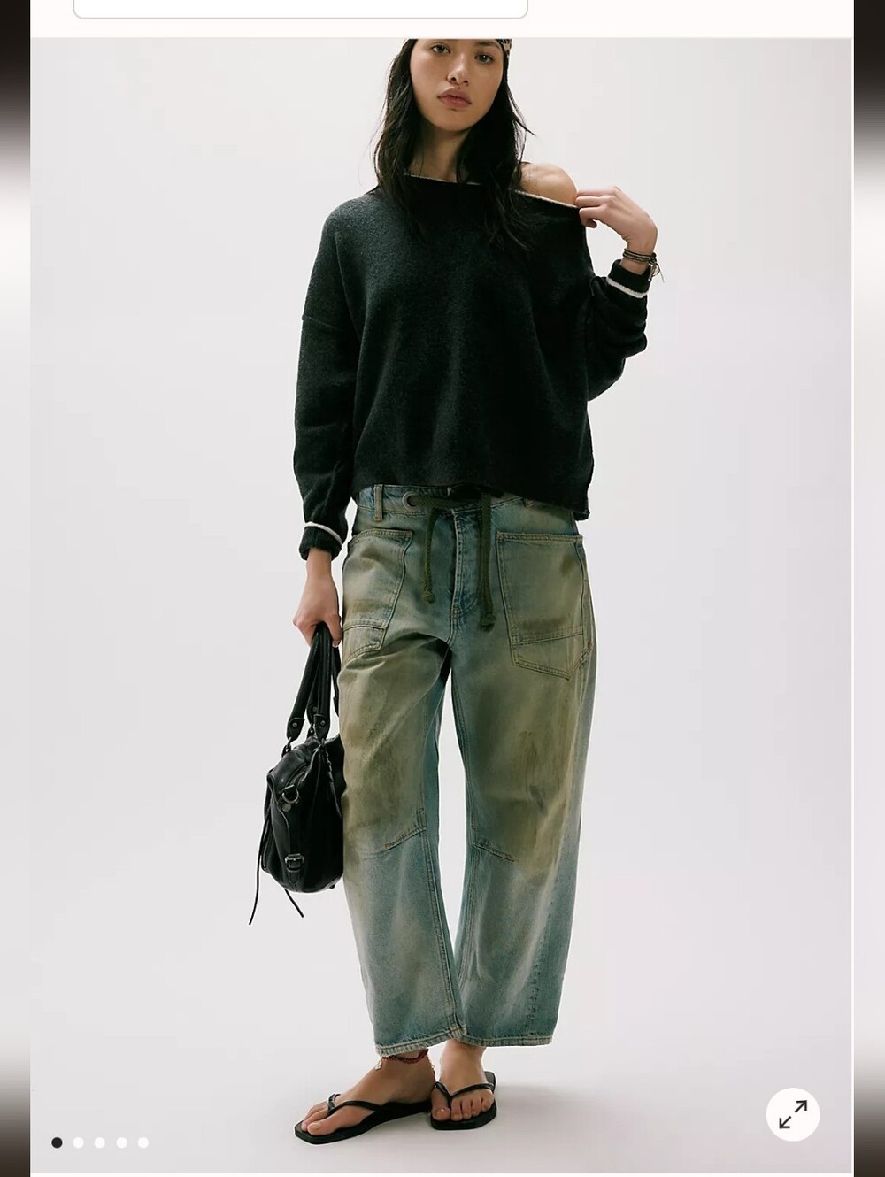 NWOT We The Free Moxie Pull-On Barrel Jeans in Roll Around CURRENT